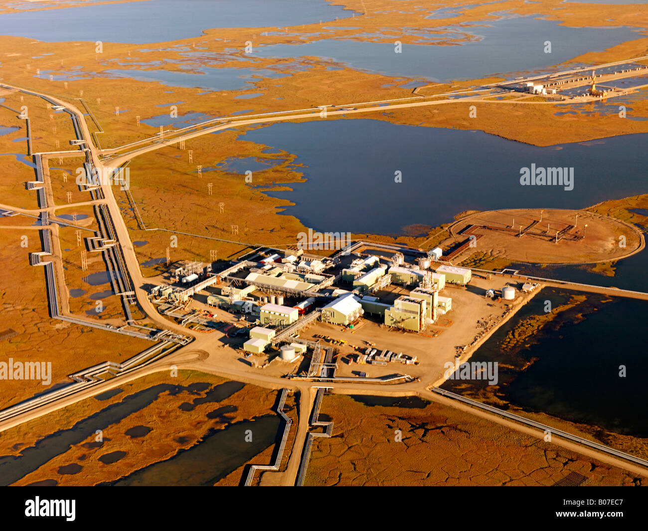 An oil production site on the North Slope of Alaska Stock Photo Alamy