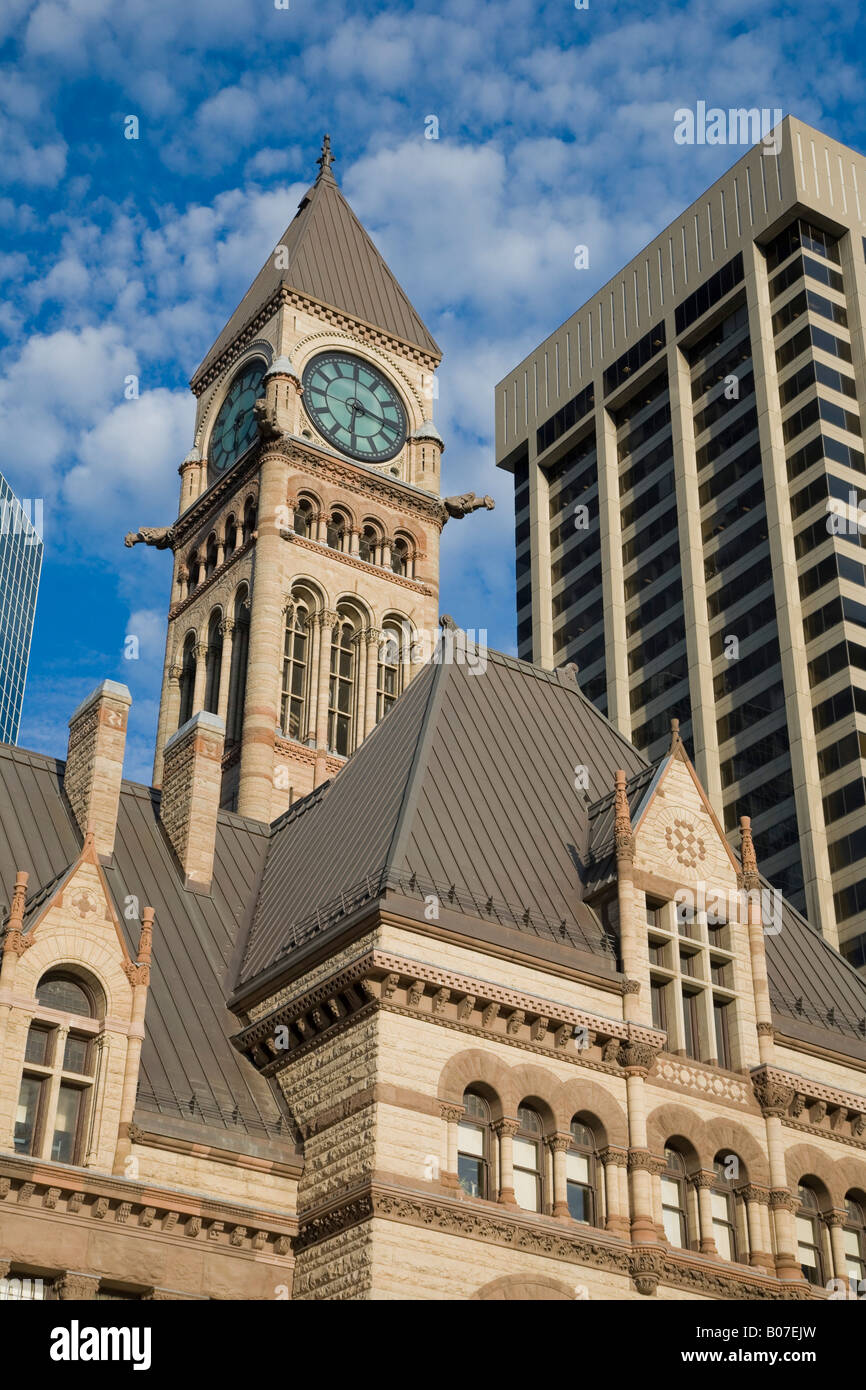 Osgoode Hall, Old Toronto City Hall Clock Tower, Toronto, Ontario, Canada Stock Photo