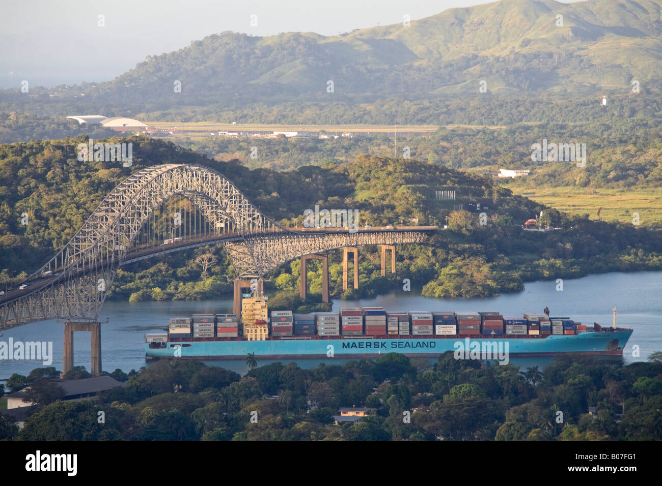 Panama, Panama city, Bridge of the Americas Stock Photo