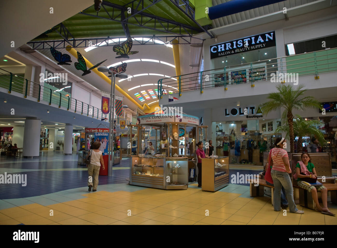 Panama, Panama City, Allbrook Mall shopping center interior Stock Photo