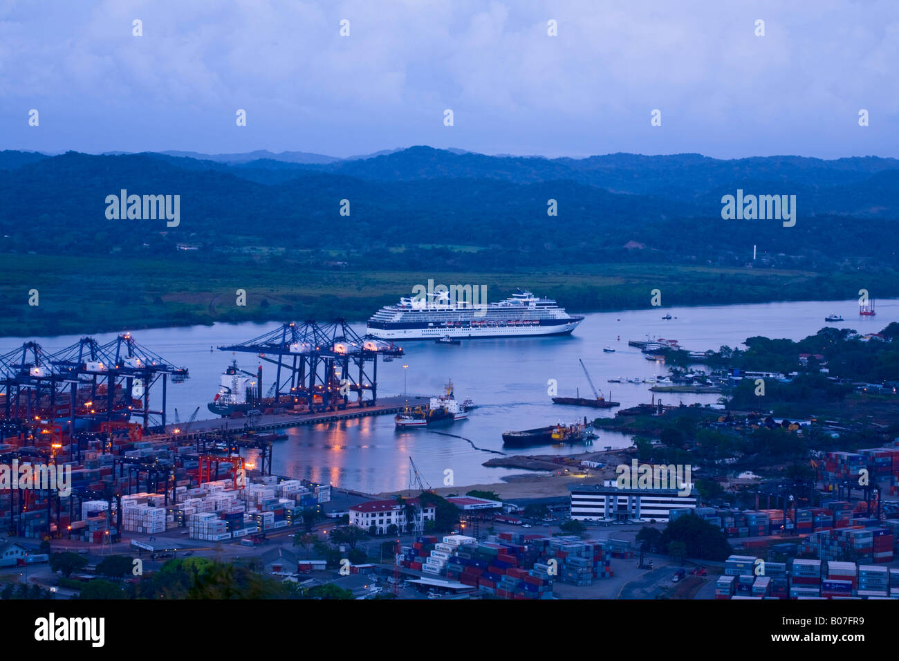 Panama, Panama City, Panama Canal, Balboa Port Stock Photo