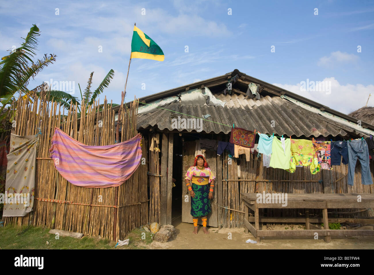 Panama, Comarca de Kuna Yala, San Blas Islands, Isla Tigre Stock Photo