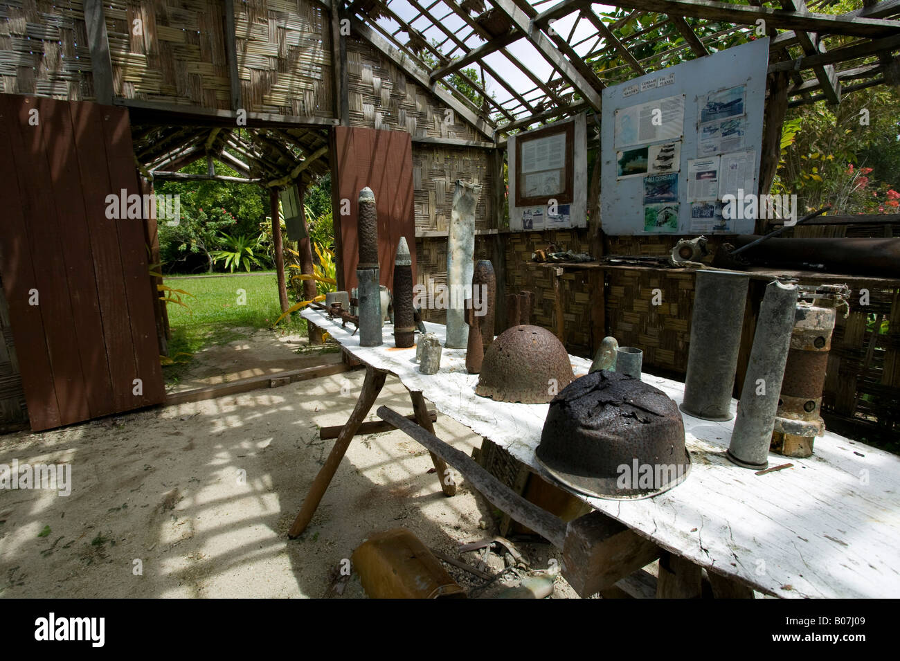 Vanuatu, Efate Island Quoin Hill, World War 2 Museum- Naval Relics Stock Photo