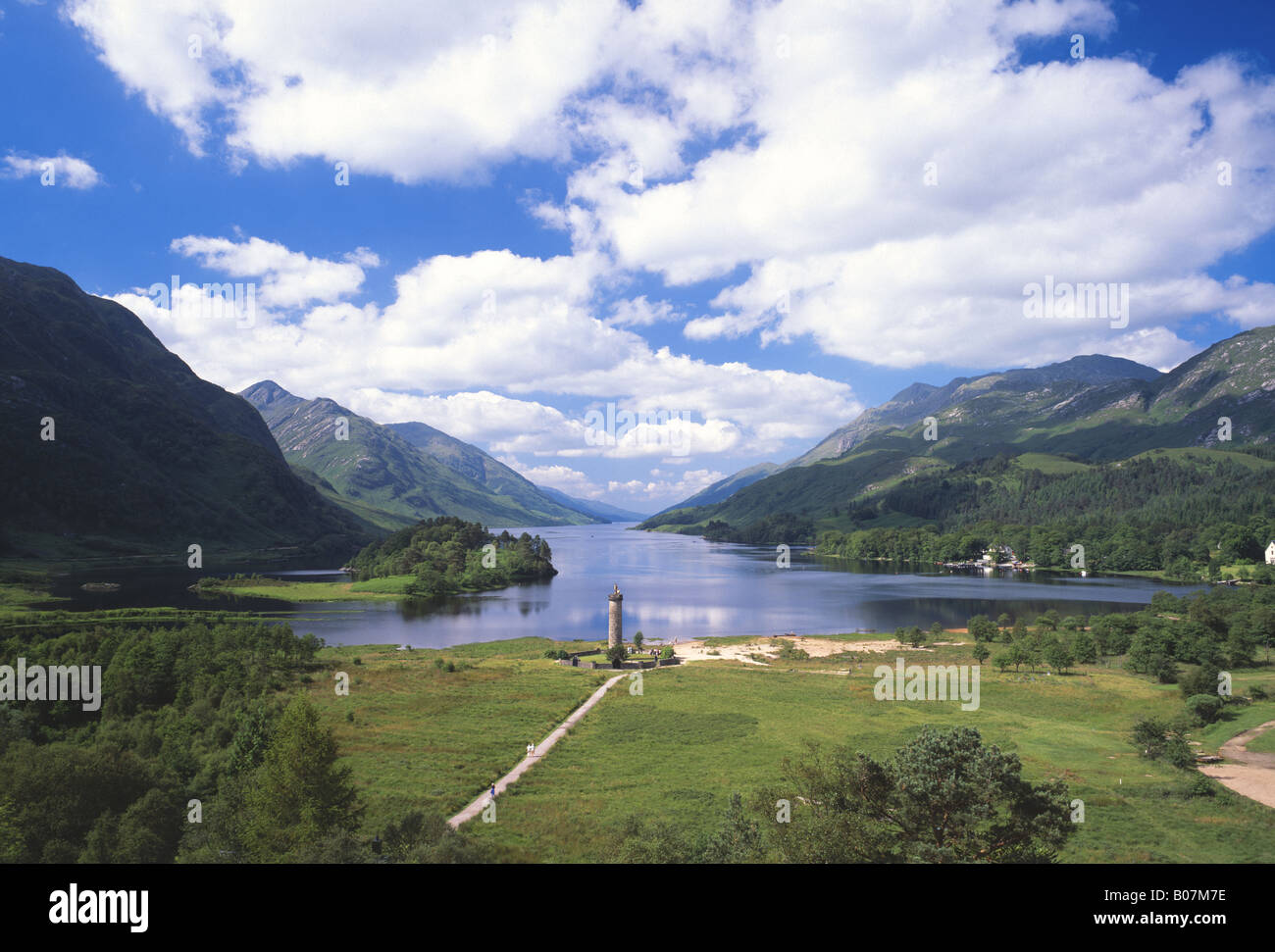 Glenfinnan Monument to the 1745 uprising beside Loch Shiel Glenfinnan Scotland Stock Photo Alamy