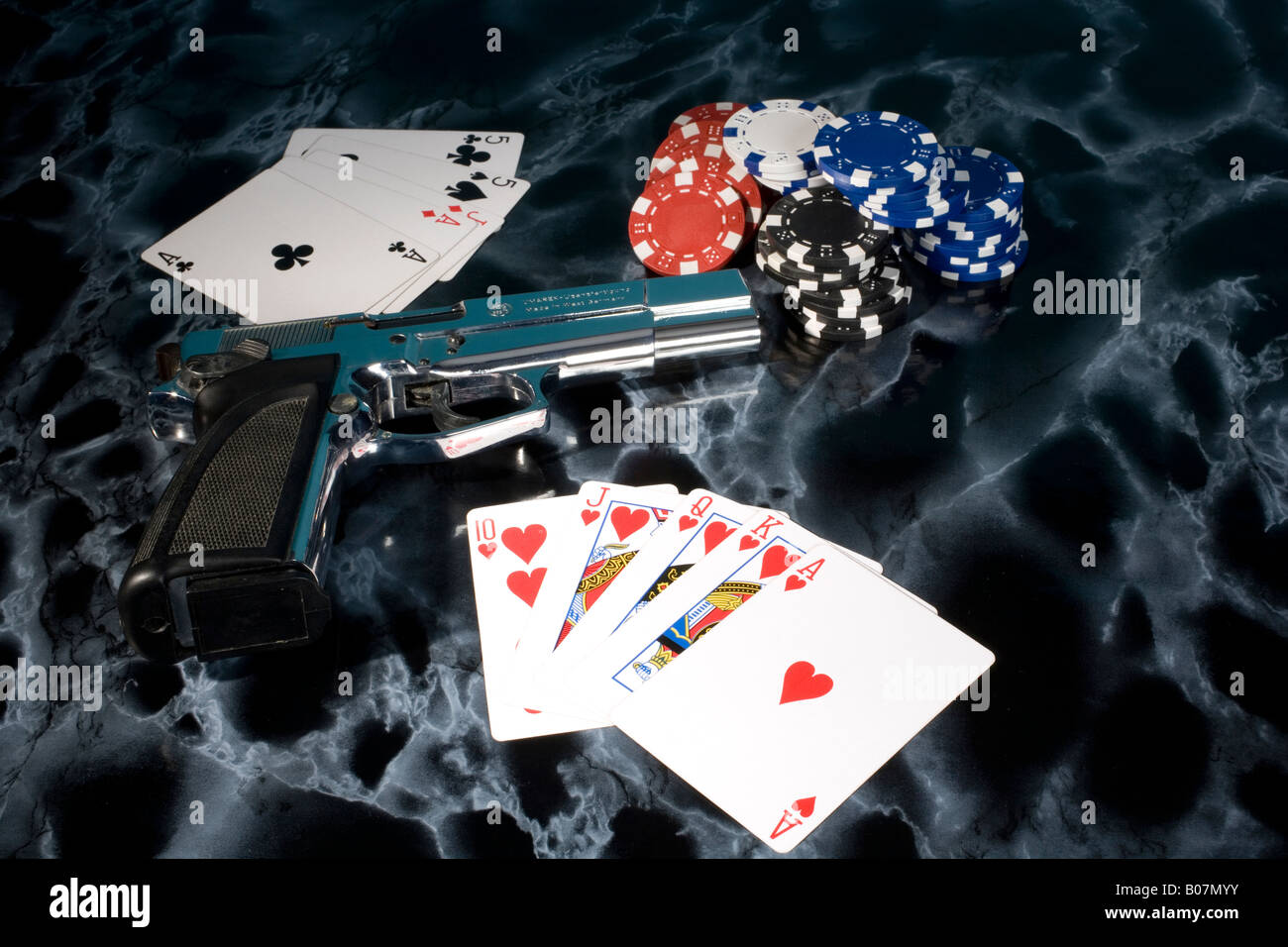 Poker Kartenspiel card game Stock Photo