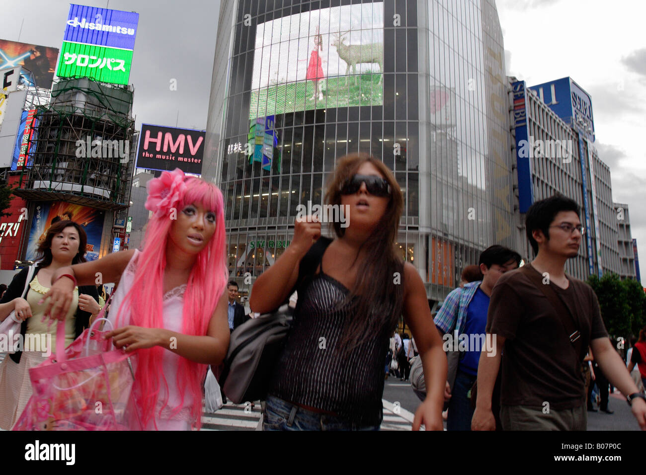 Shibuya scramble crossing Stock Photo