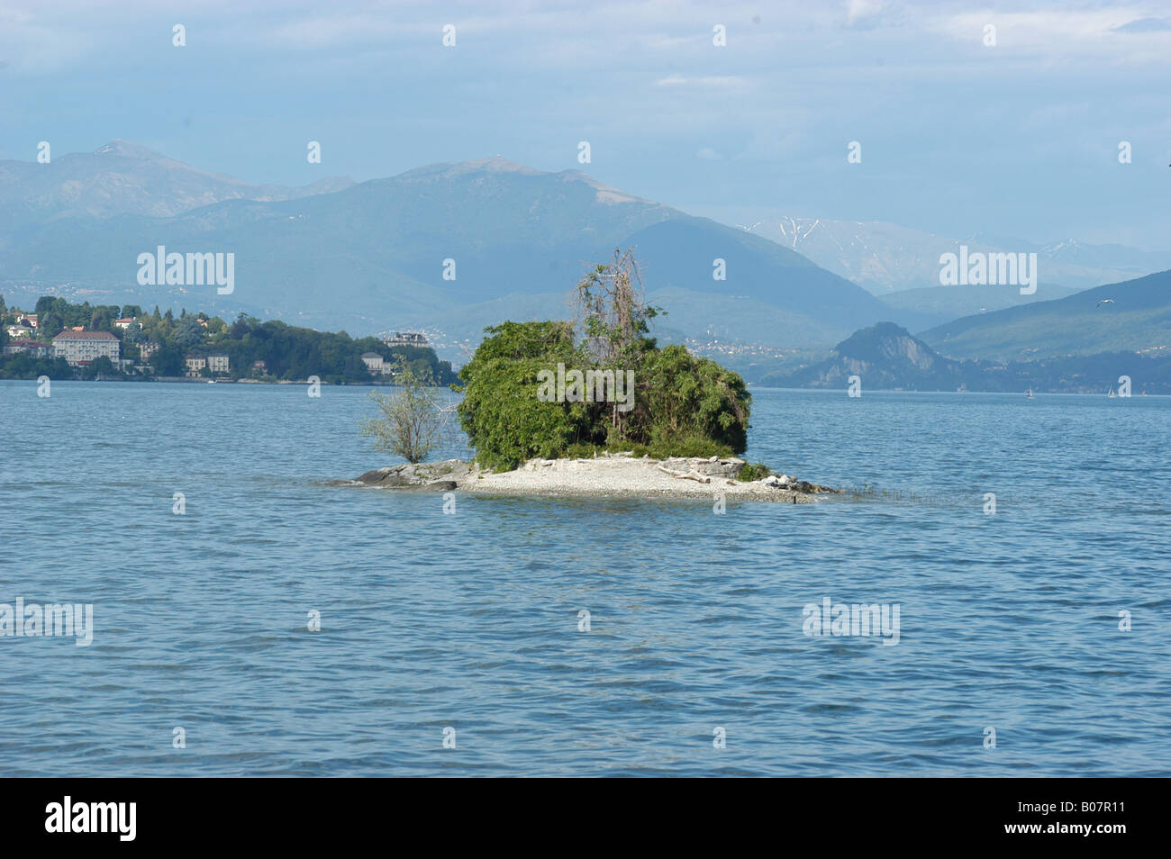Islet in Lago Maggiore - Piemonte Nord Italia Stock Photo