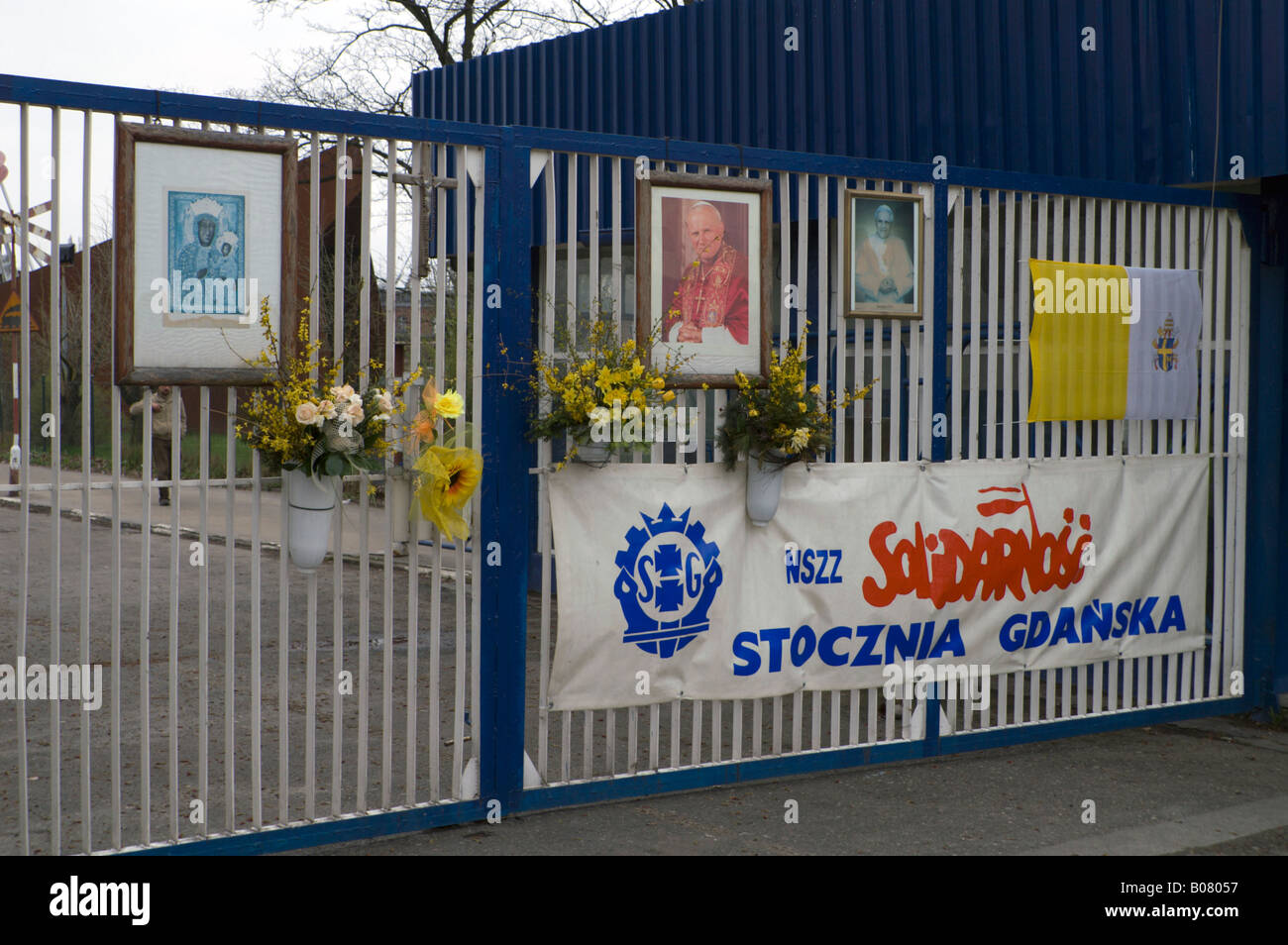 Shipyard Gates In Gdansk Danzig Poland Decorated With Pictures