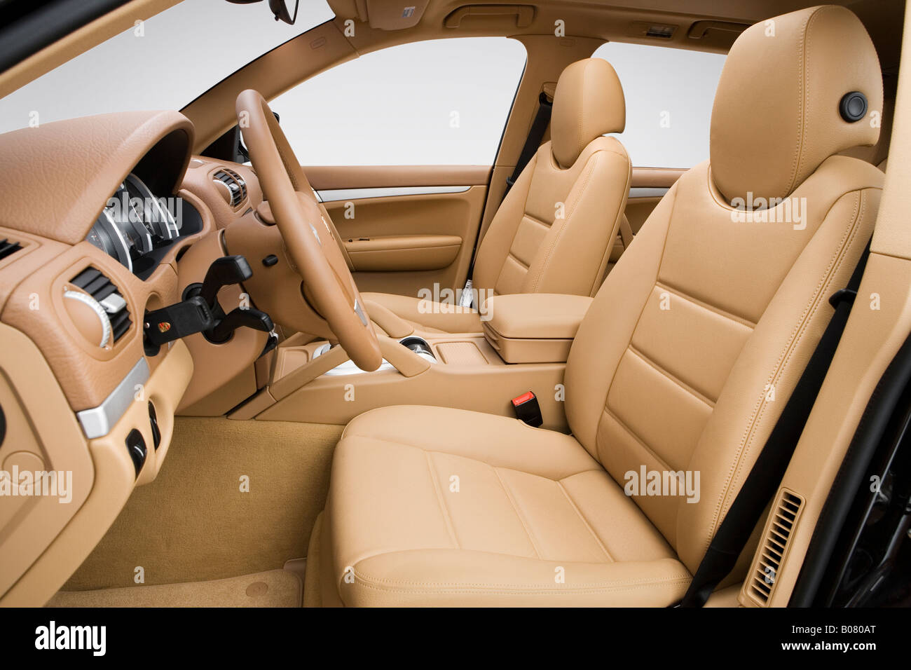 2008 Porsche Cayenne S in Black Front seats Stock Photo Alamy