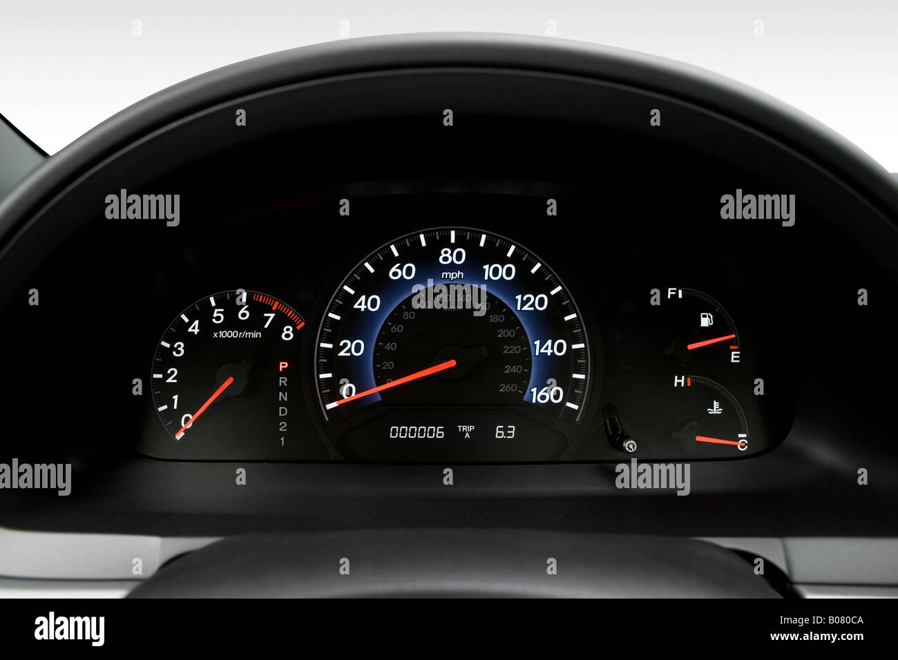 2008 Honda Odyssey EXL in Gray Speedometer/tachometer Stock Photo