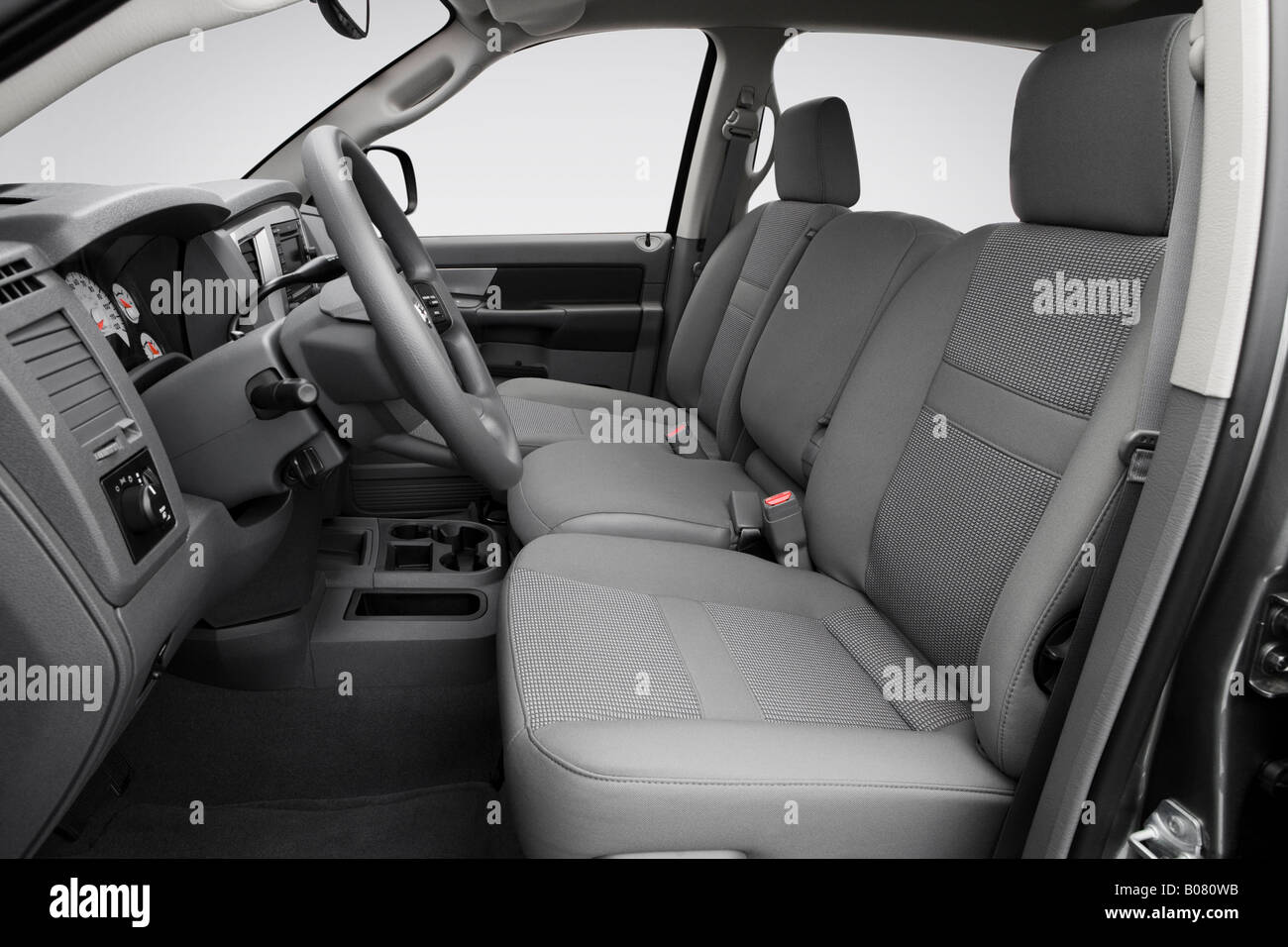 2008 Dodge Ram 1500 Slt In Gray Front Seats Stock Photo
