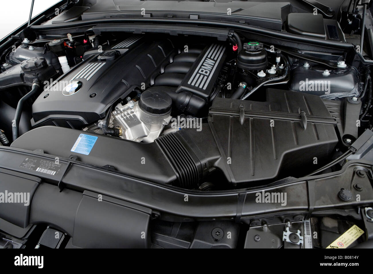 2008 BMW 3-series 328i in Gray - Engine Stock Photo - Alamy
