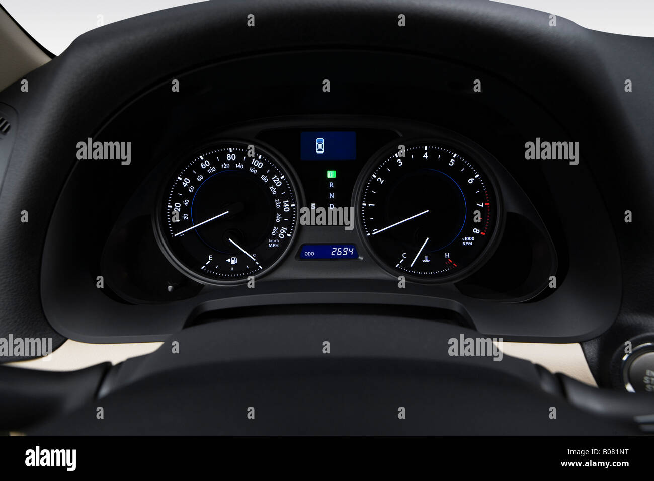 2008 Lexus IS IS250 in Black Speedometer/tachometer Stock Photo Alamy