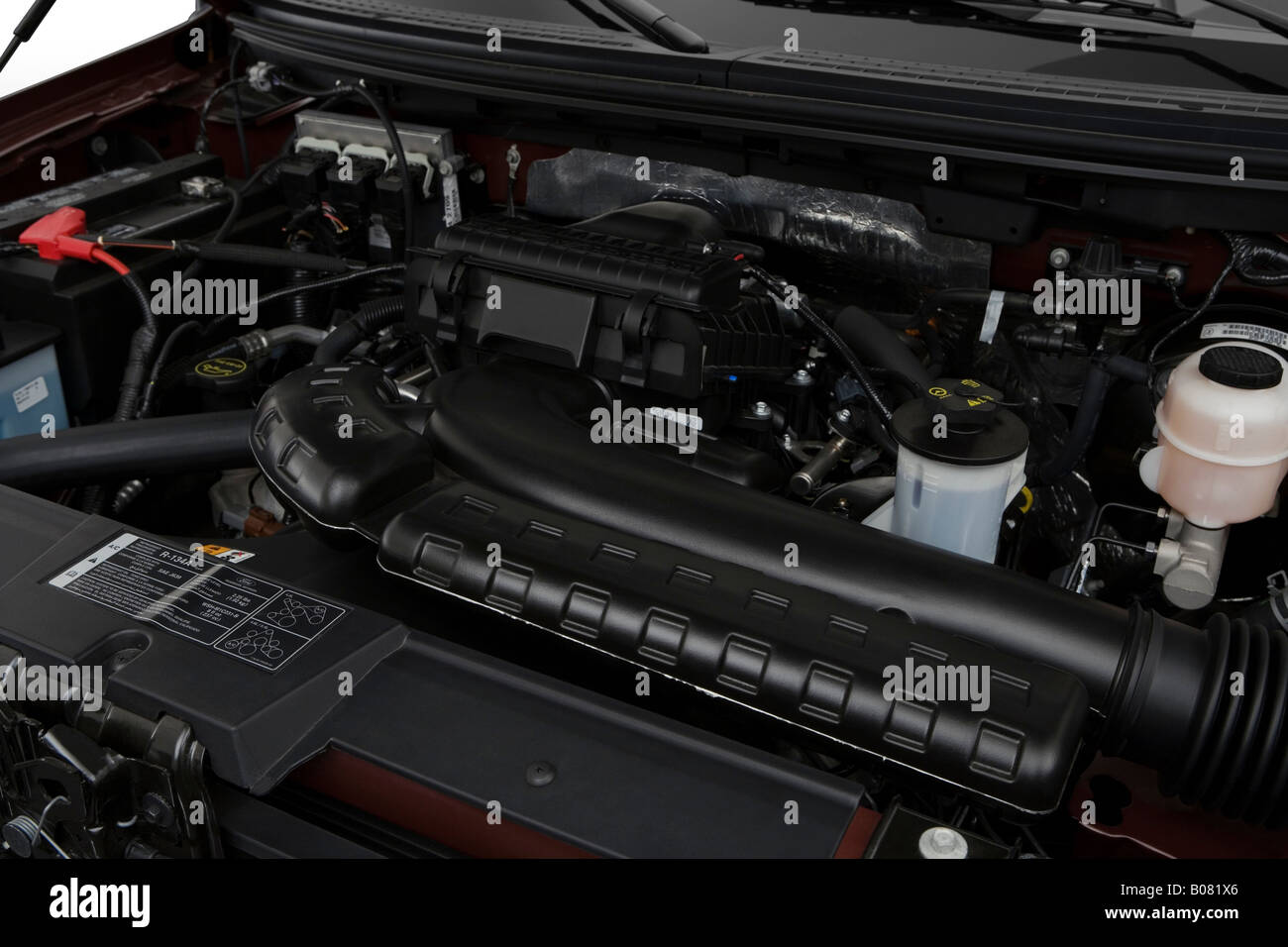 2008 Ford F150 Lariat King Ranch in Red Engine Stock Photo Alamy