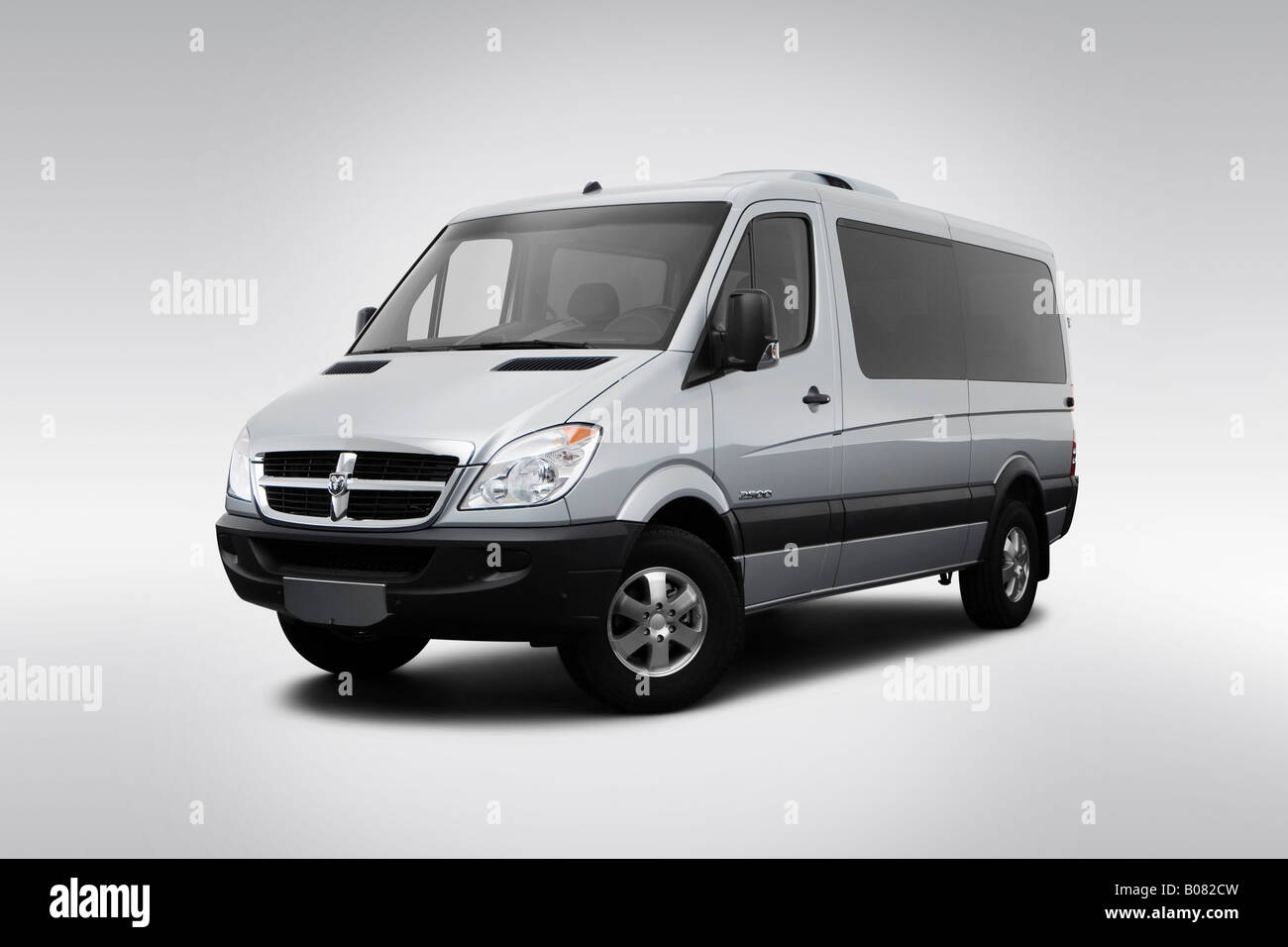 2008 Dodge Sprinter 2500 in Silver - Front angle view Stock Photo