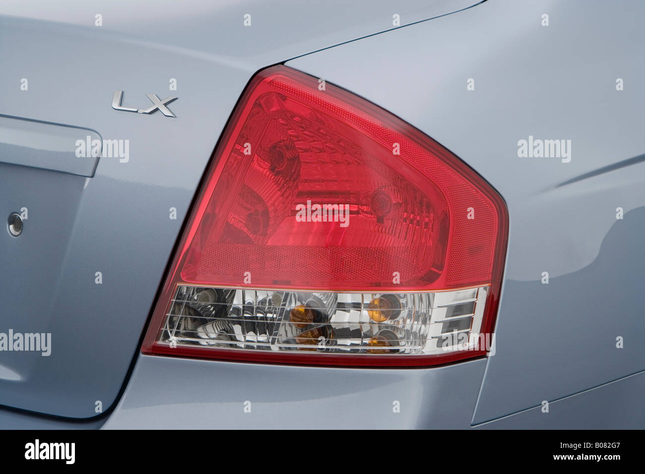 2008 Kia Spectra Lx In Blue Tail Light Stock Photo Alamy