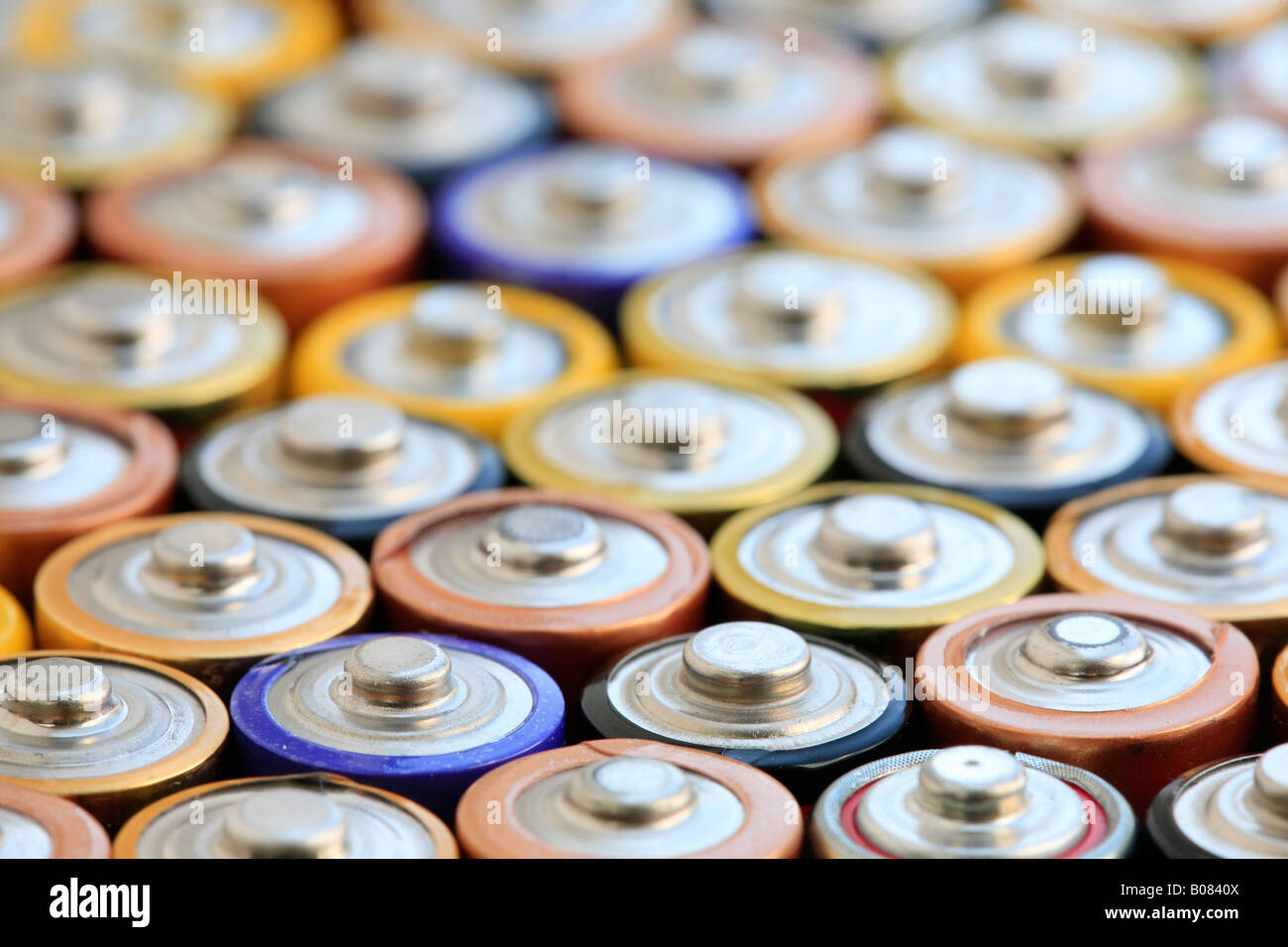 electrical contacts of batteries Stock Photo Alamy