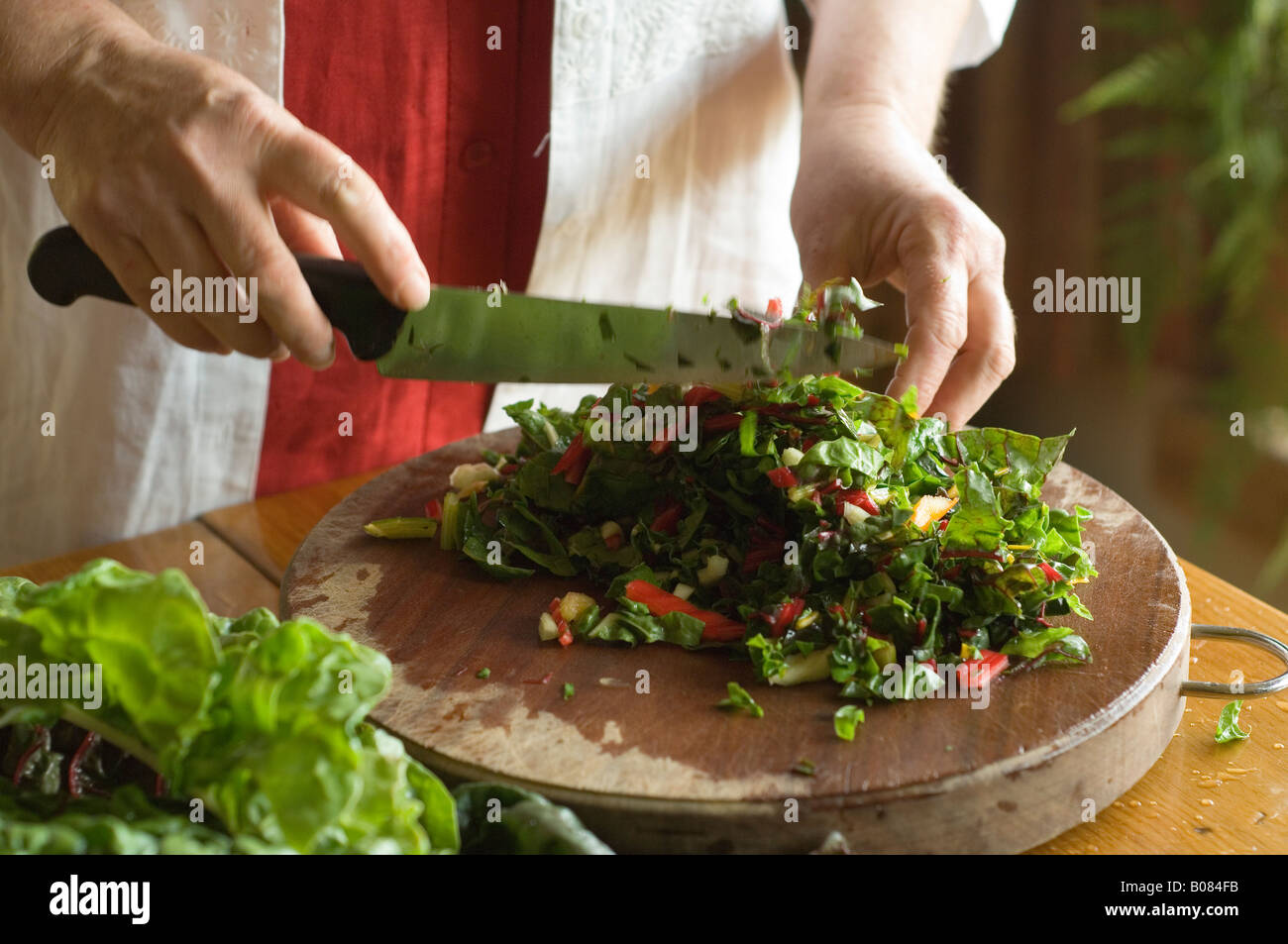 Chopping of vegetables Stock Photo - Alamy