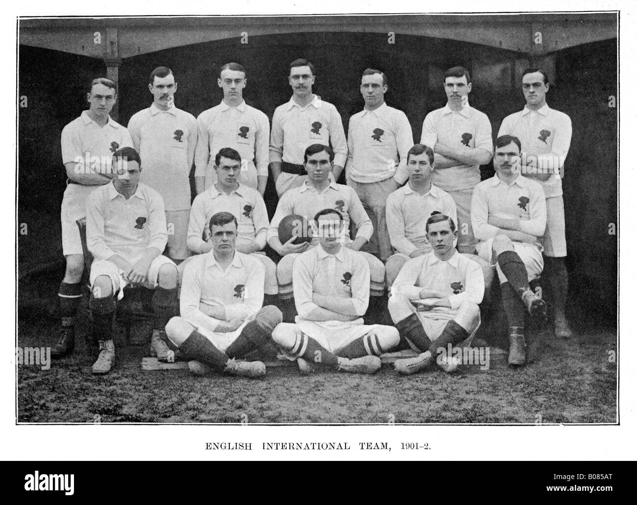 England 1902 photo of the English international rugby union team Stock Photo