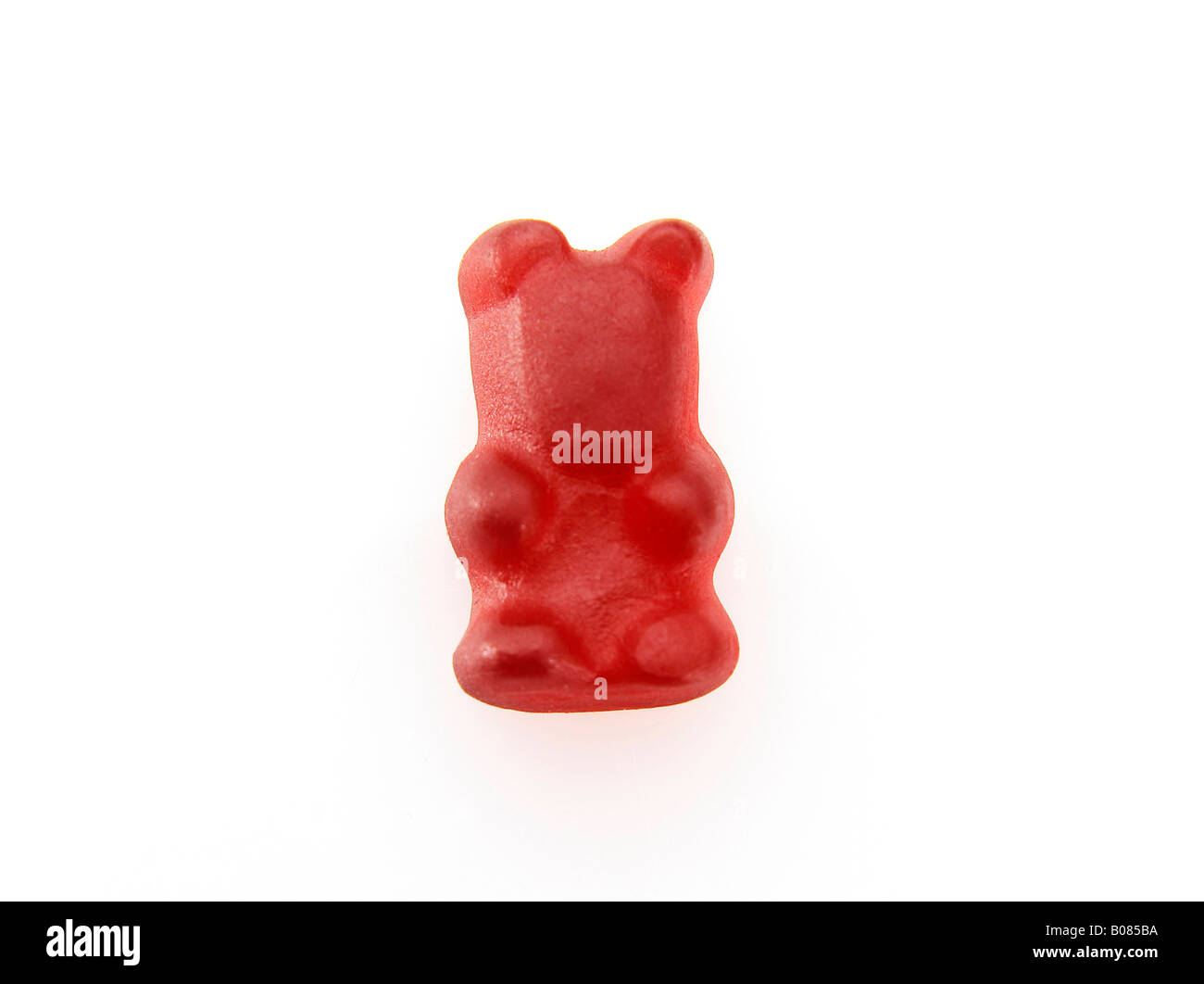 Suessigkeiten, roter Gummibaer, Suessigkeiten, bunte Gummibaeren, Jelly sweets shaped like bear Stock Photo