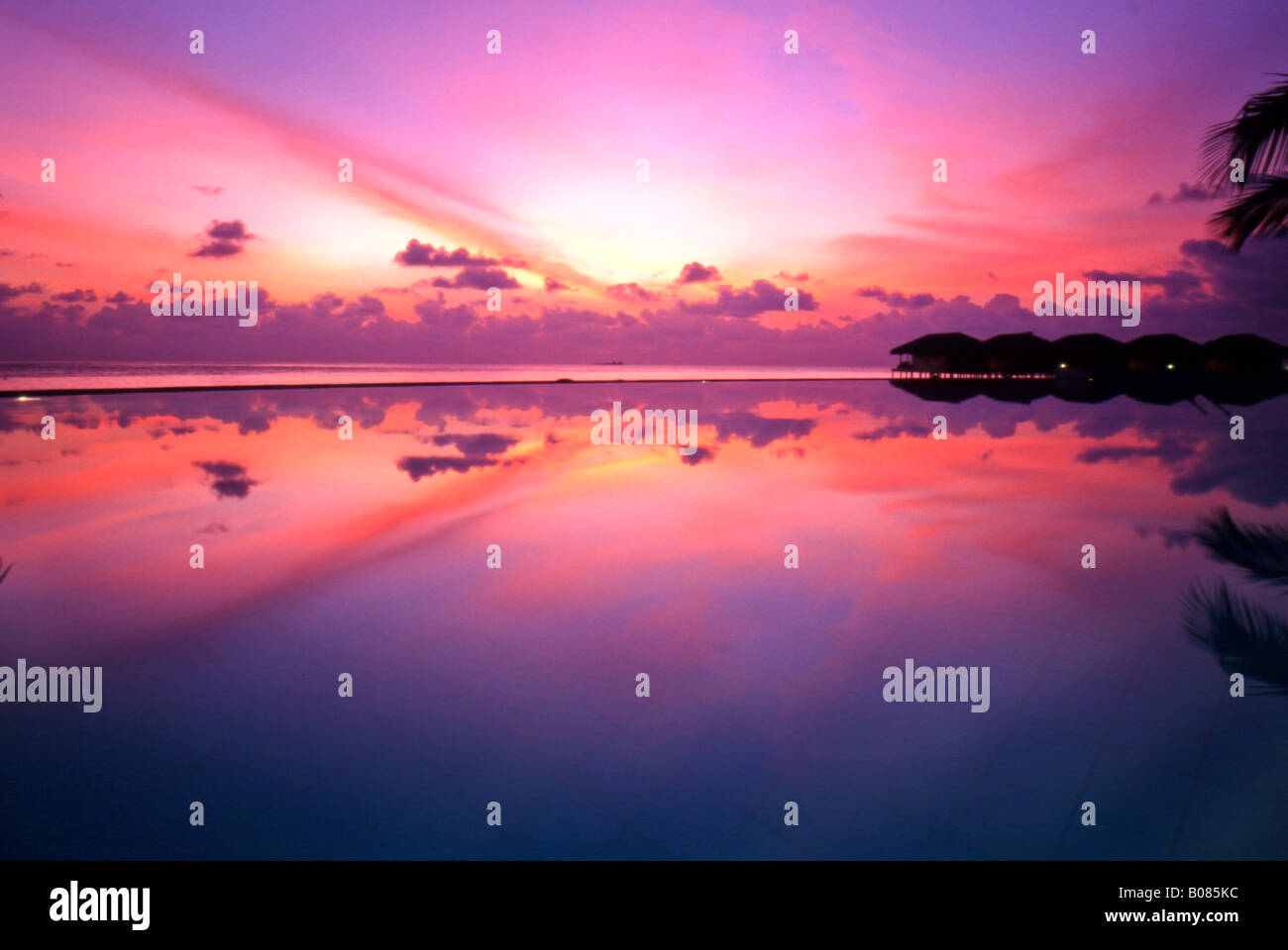 Beautiful Maldives sunset Stock Photo - Alamy
