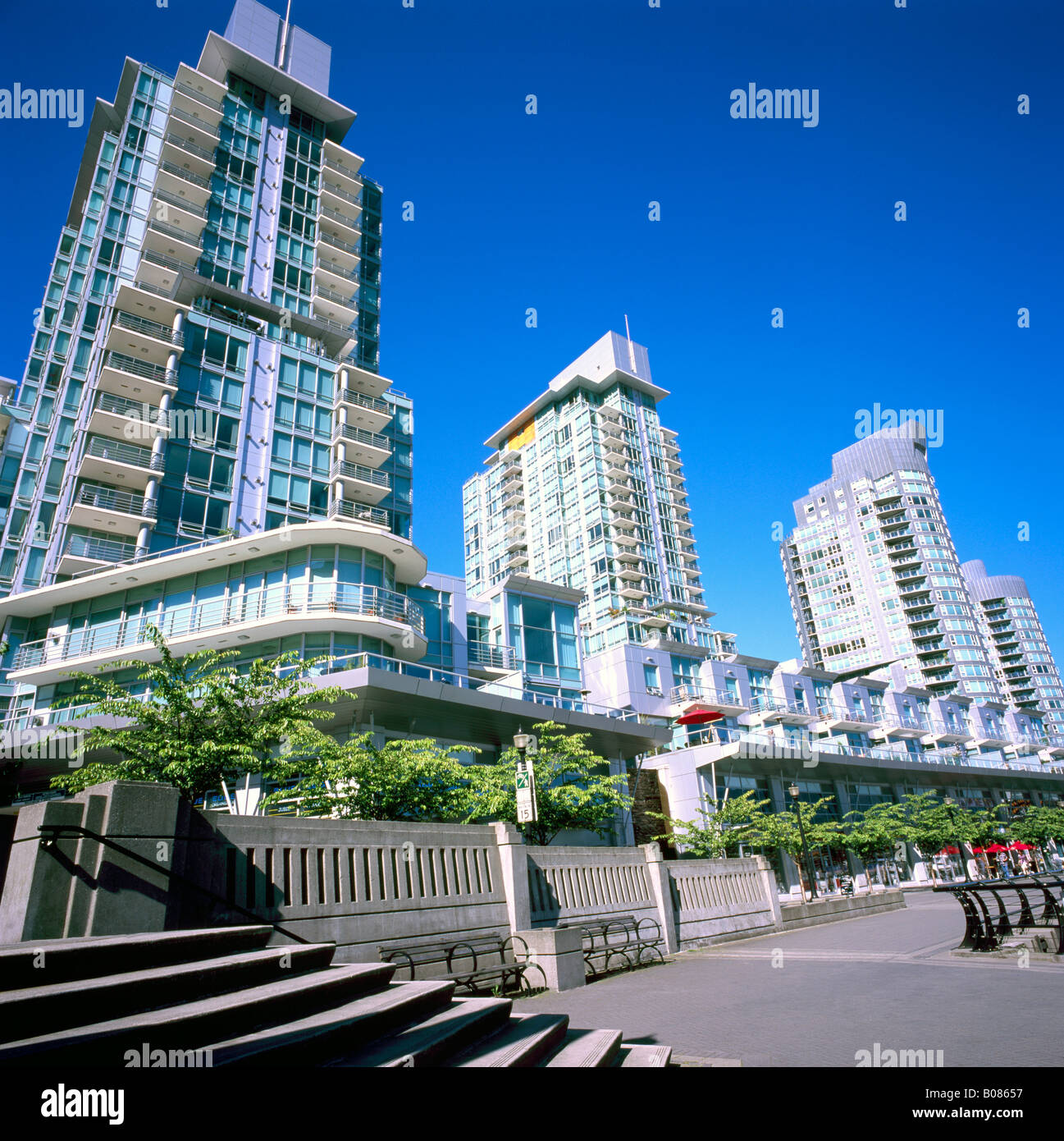 High Rise Apartment and Condominium Buildings at "Coal Harbour" Downtown in the City of