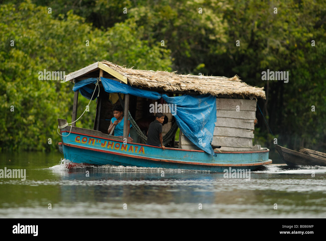 Amazon river boat native hi-res stock photography and images - Alamy