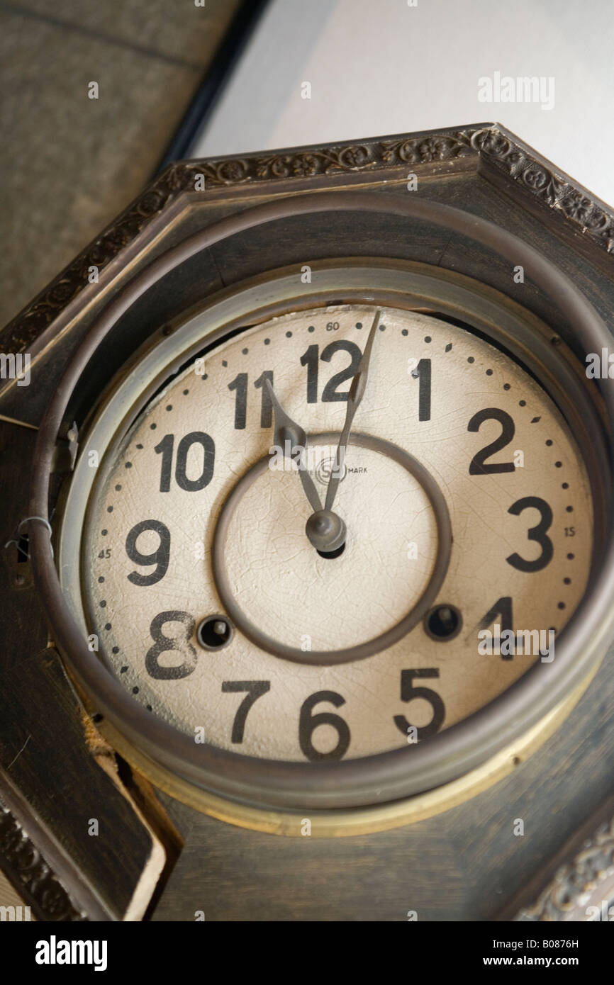 Japan Nagasaki Stopped clock in atomic bomb museum Stock Photo Alamy