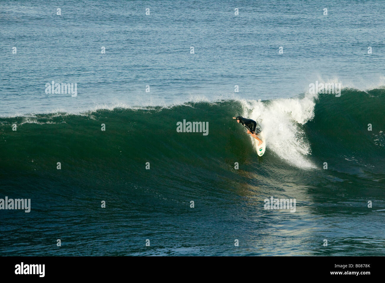 A surfer rides the crest of a wave Stock Photo - Alamy