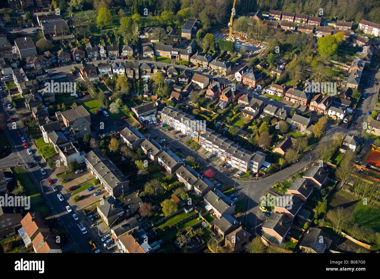 aerial view of housing estate Stock Photo - Alamy