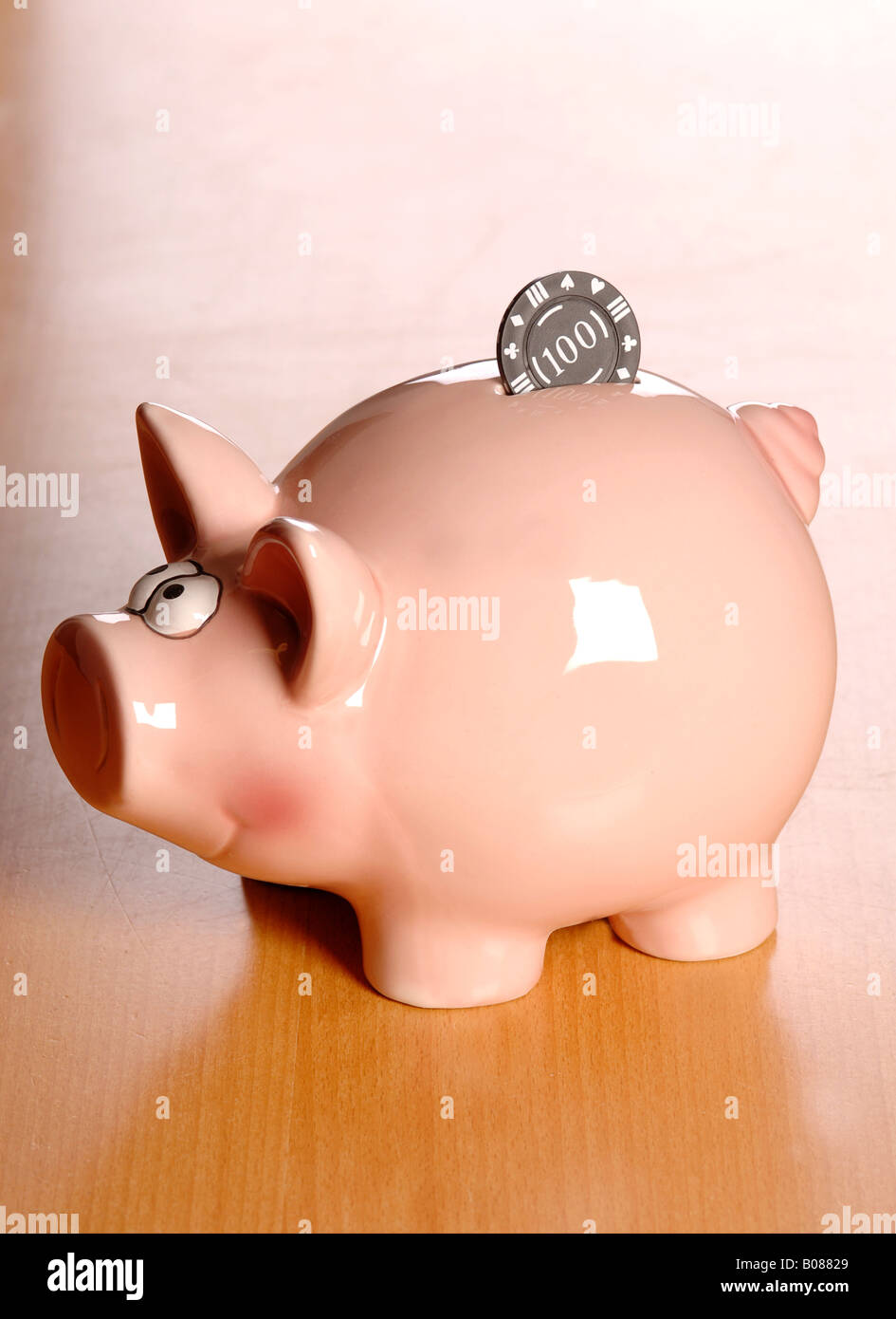 a piggy bank with some money Stock Photo Alamy
