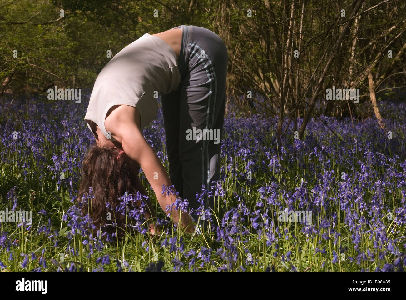Yoga bend over hi-res stock photography and images - Alamy
