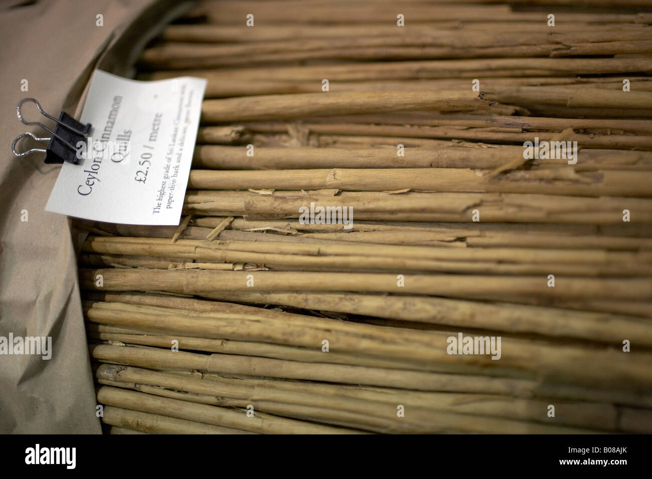 Ceylon Cinnamon Quills. Stock Photo