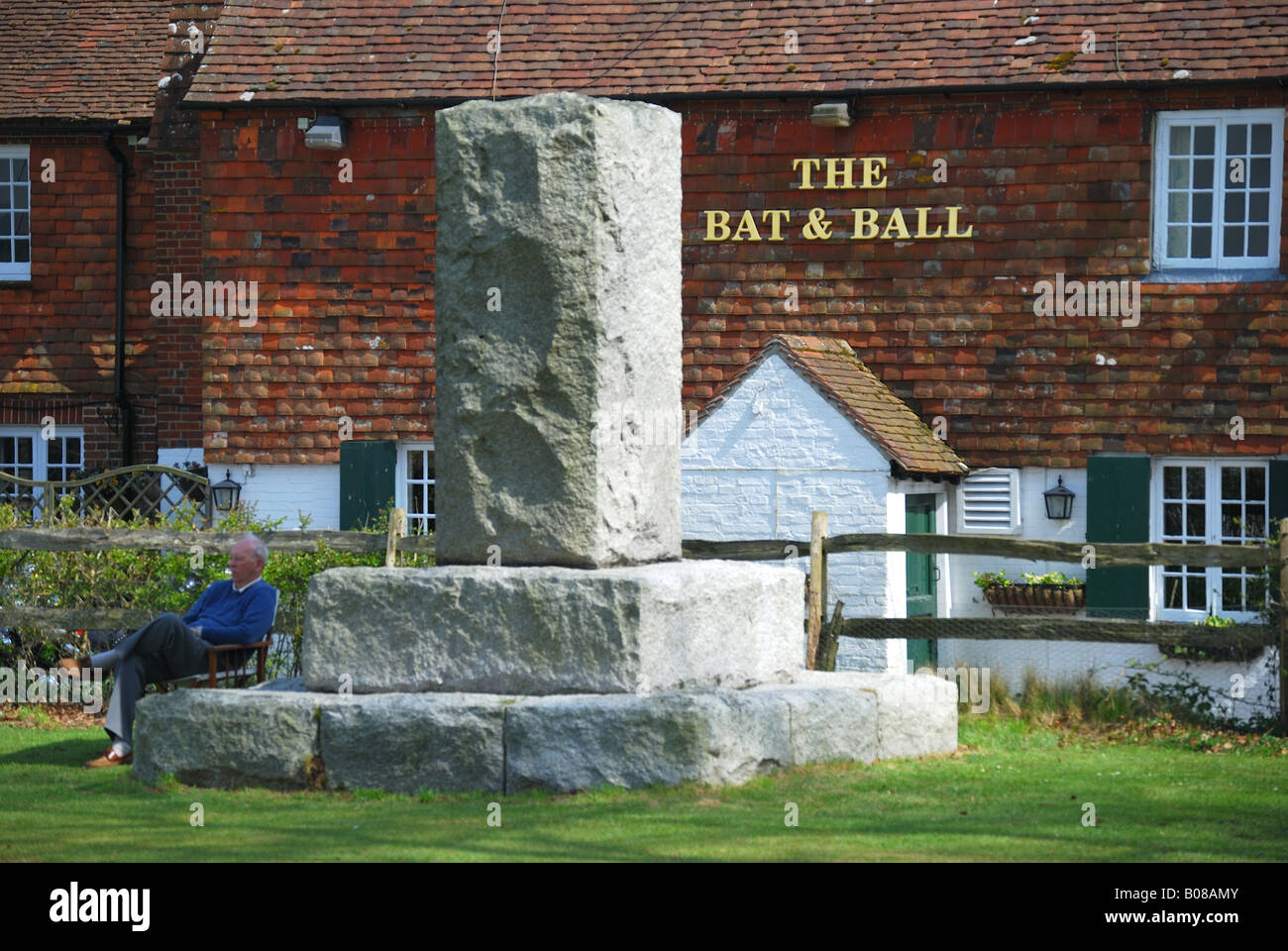 The Bat and Ball Inn and Memorial Stone, Broadhalfpenny Down, Hambledon