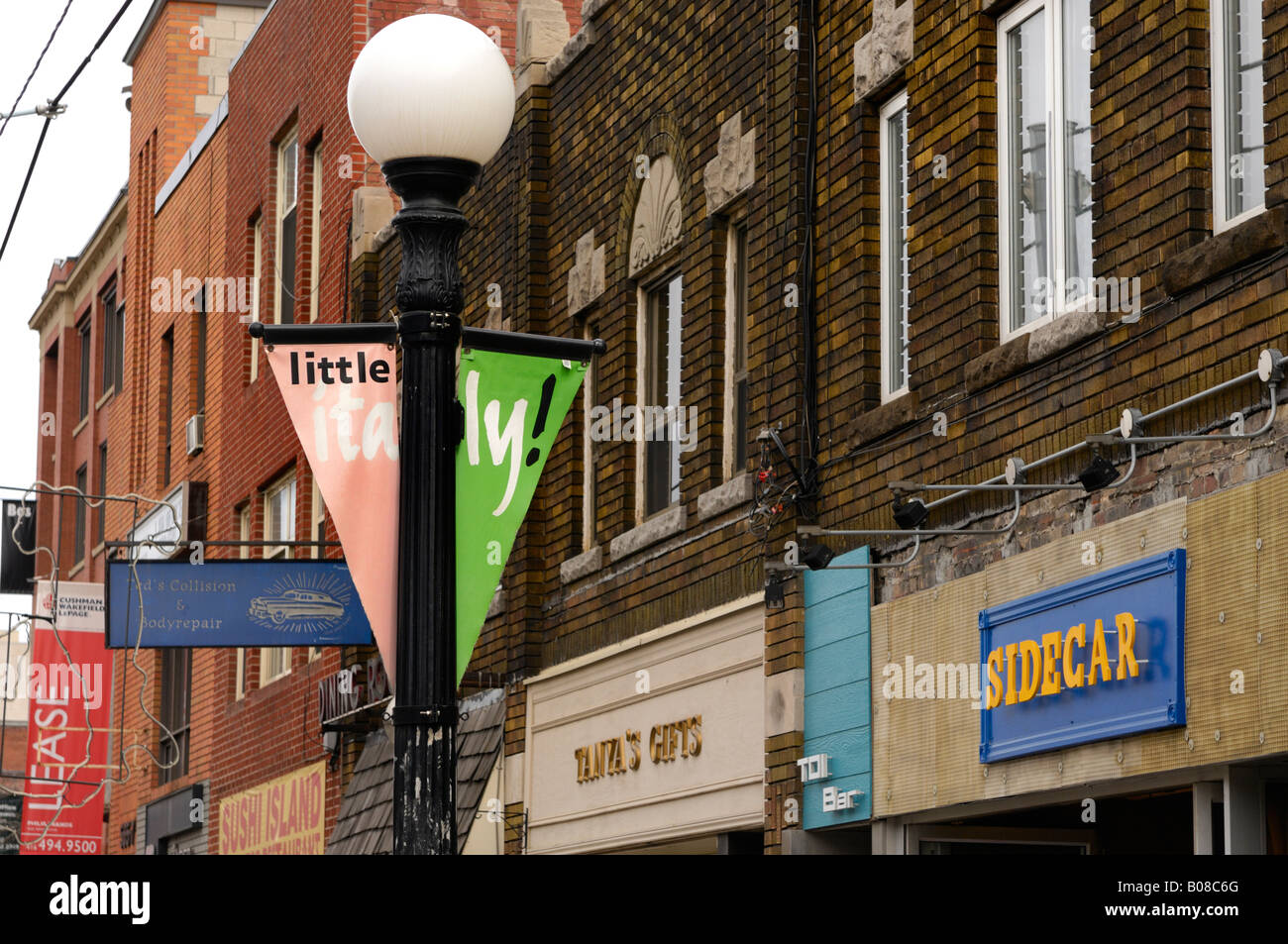 Toronto Little Italy neighbourhood Stock Photo Alamy