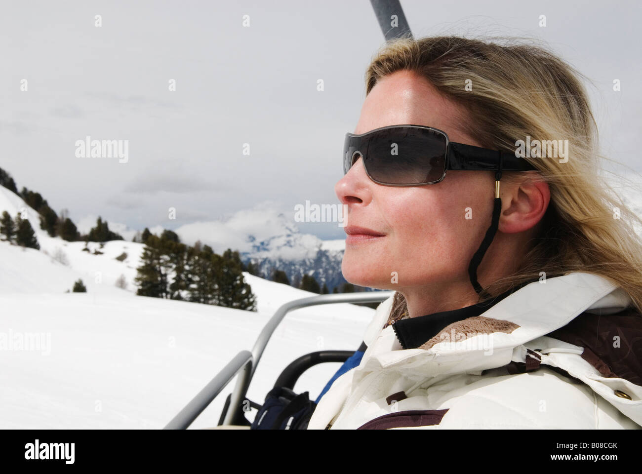 A Woman On A Chair Lift High Resolution Stock Photography and Images ...