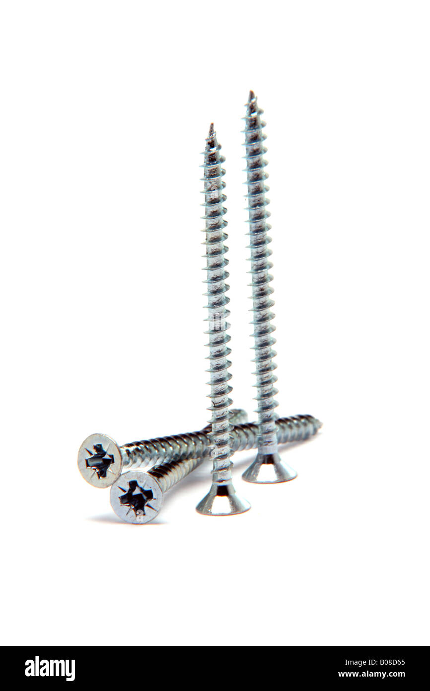 screws isolated Stock Photo