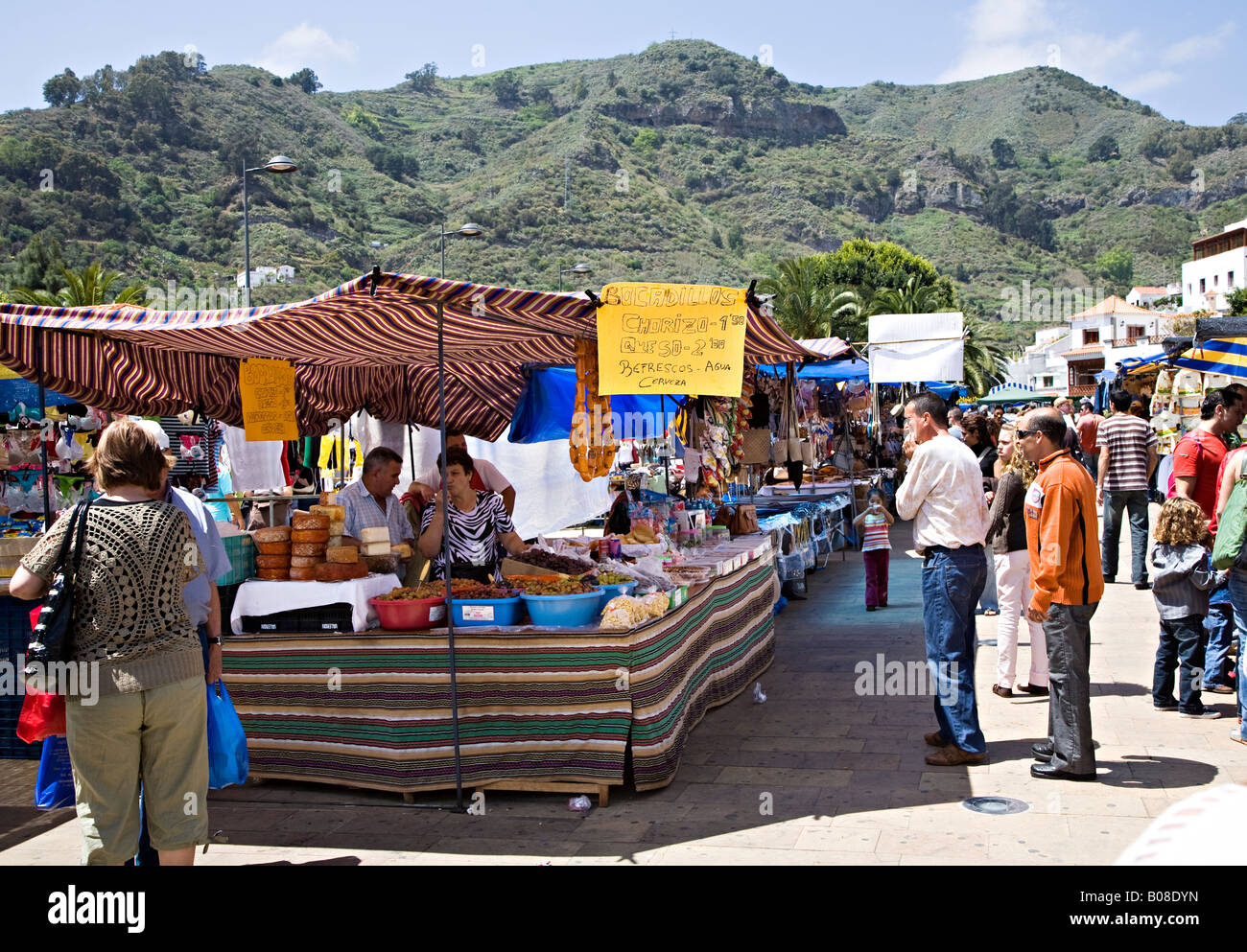 Sunday market Teror 'Gran Canaria' 'Canary Islands' Spain Stock Photo