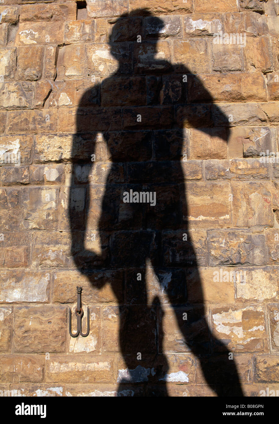 Copy of the statue of David by Leonardo da Vinci outside the Palazzo