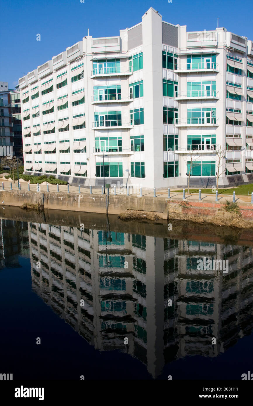 Apartments and offices at Whitehall Quay on the River Aire Leeds