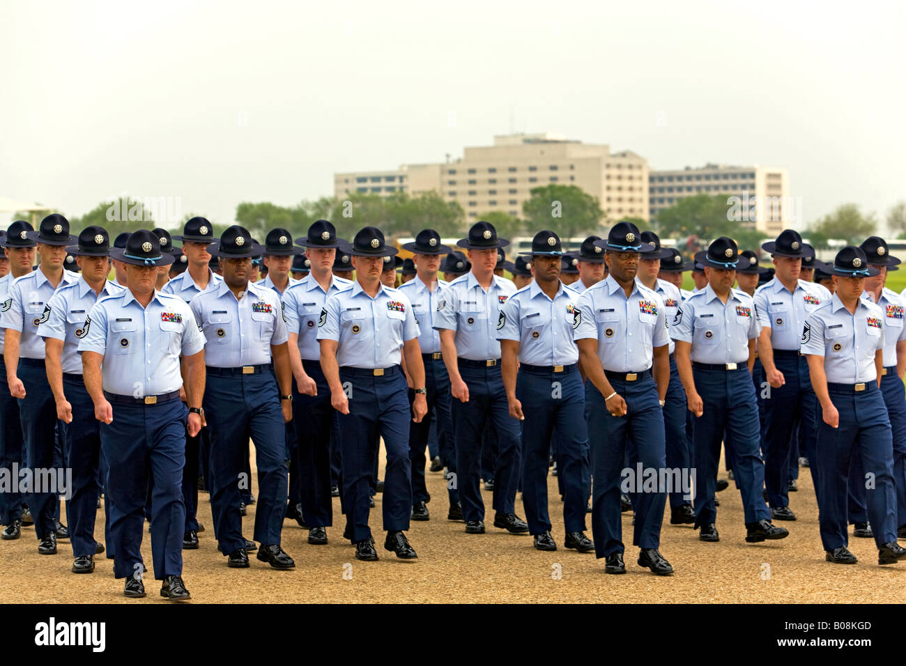 USAF Drill Sgts marching Stock Photo Alamy