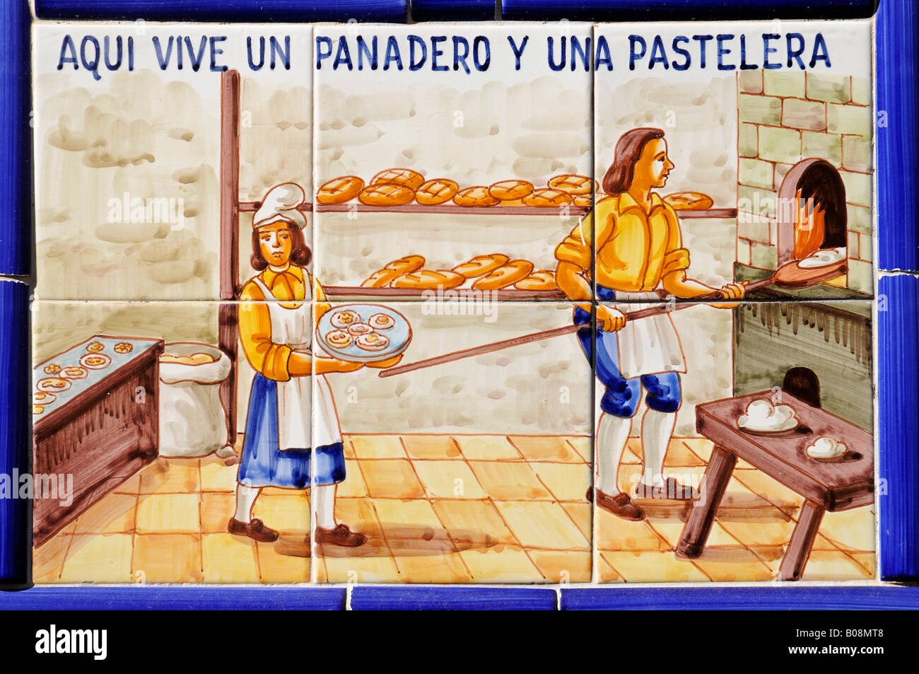 Bakery, pastry shop, Spanish tiles, Gata de Alicante, Costa
