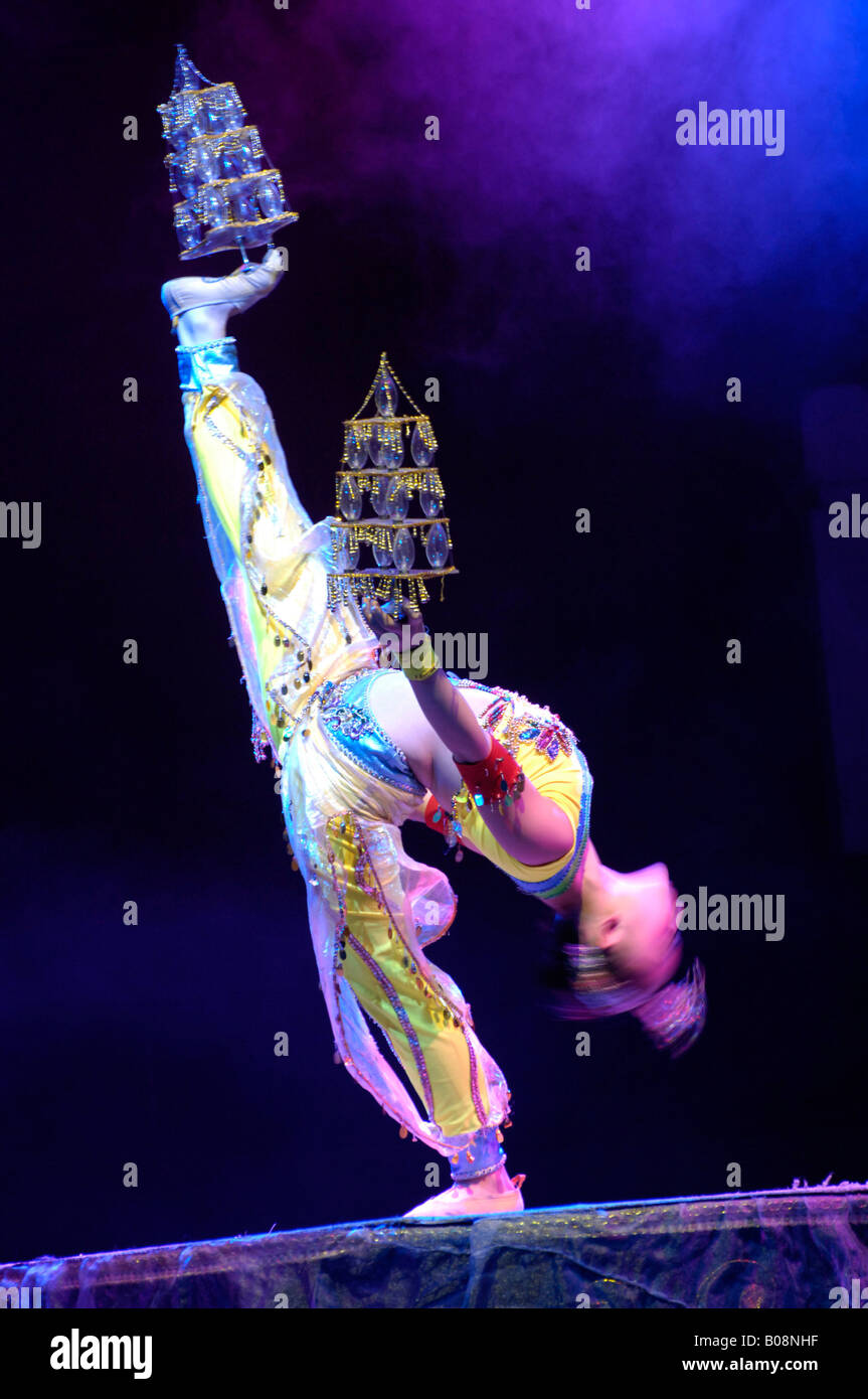 Acrobatics macrocosm, acrobatic show with young, new artists, in the Beijing Chaoyang Theatre, Beijing, China, East Asia Stock Photo