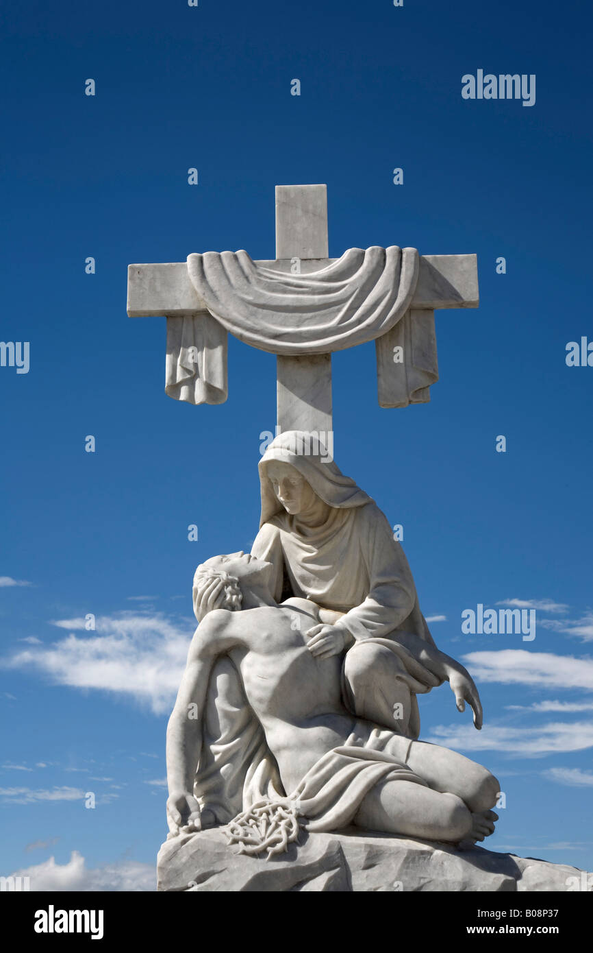 Statue of Jesus dying on the cross, Mérida, Venezuela, South America Stock Photo