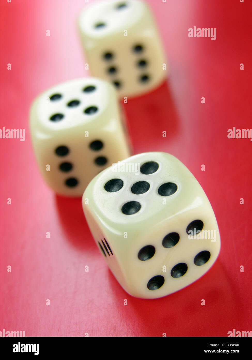 Three dice Stock Photo