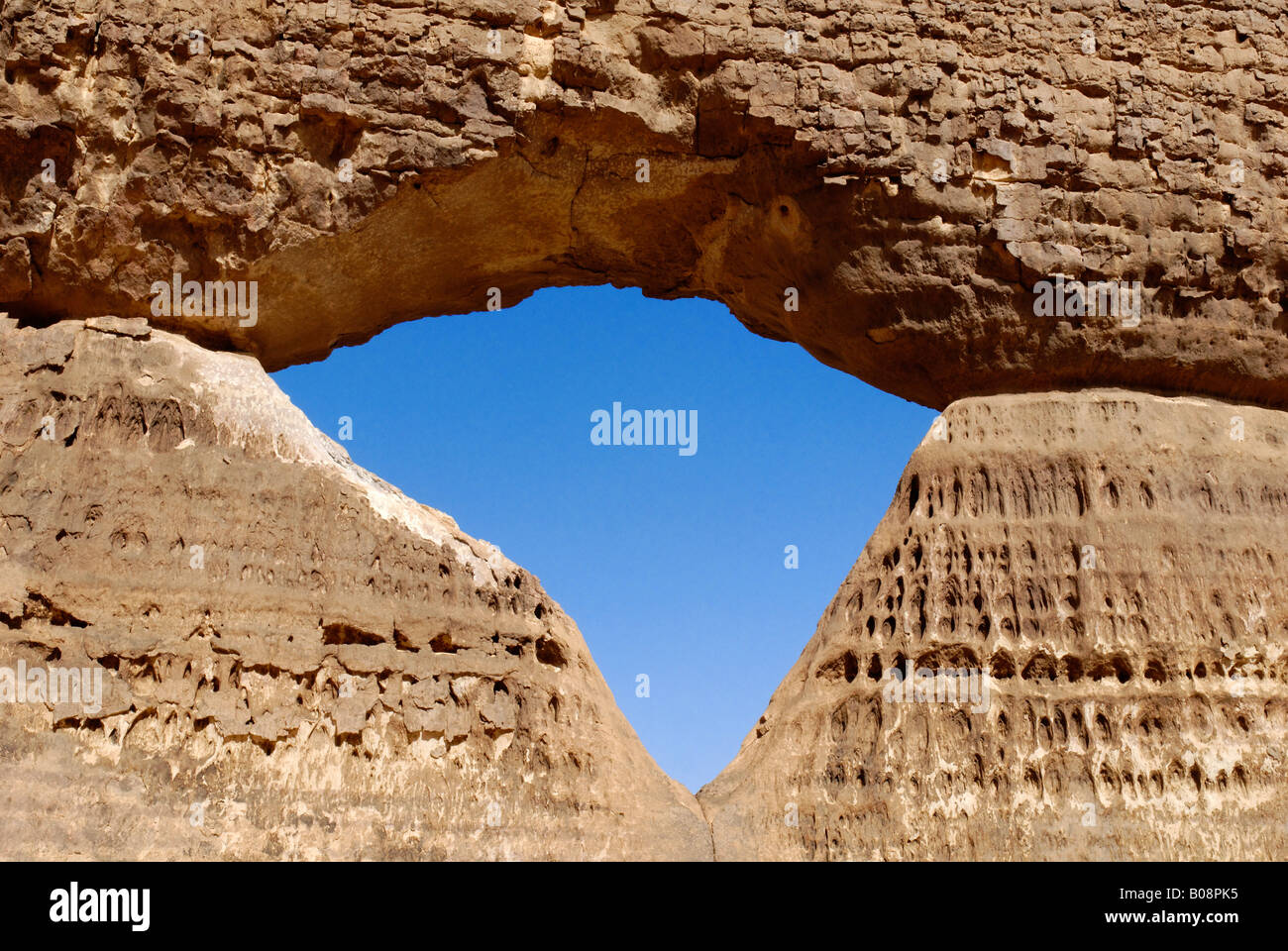 Rock formations in Tin Akachaker, Tassili du Hoggar, Wilaya Tamanrasset, Algeria, Sahara, Africa Stock Photo