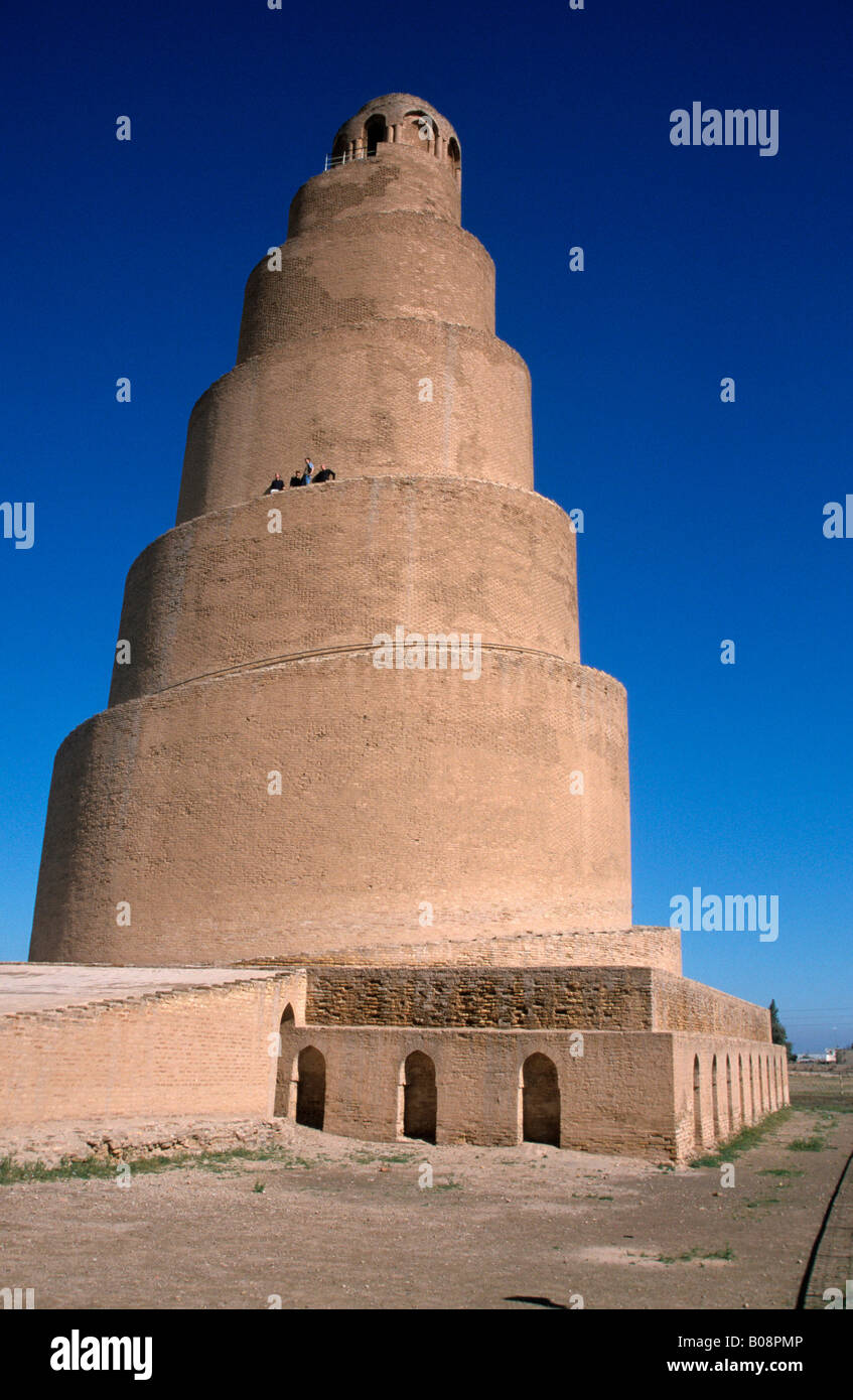 Spiral minaret of the Great Mosque (Jami al-Kabir), Samarra, Iraq, Middle East Stock Photo