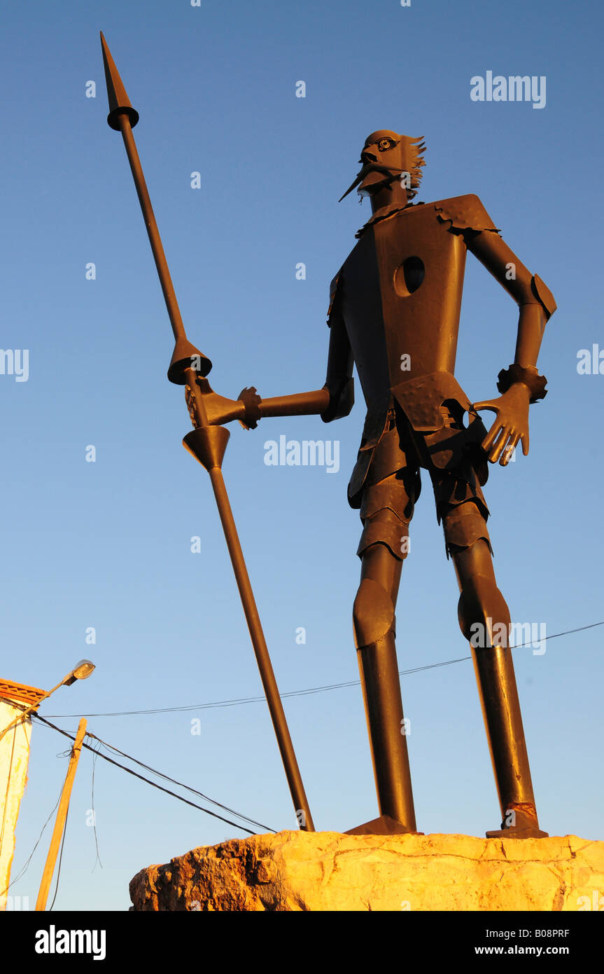 Monument of Don Quixote, Don Quijote, Campo de Criptana, Castilla-La Mancha region, Spain Stock Photo