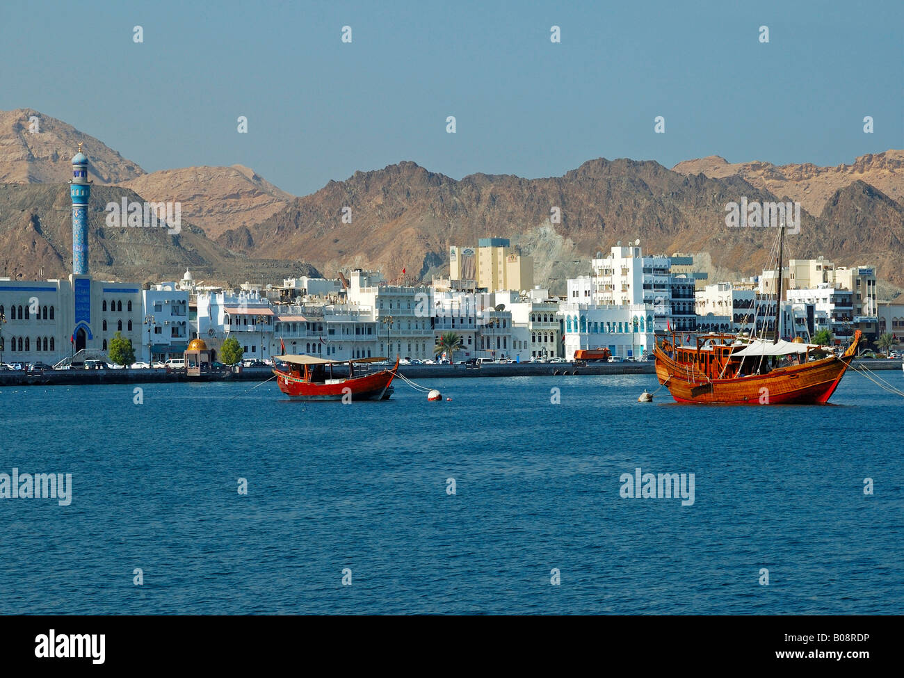 View of the Muttrah district of Muscat, Oman, Middle East Stock Photo