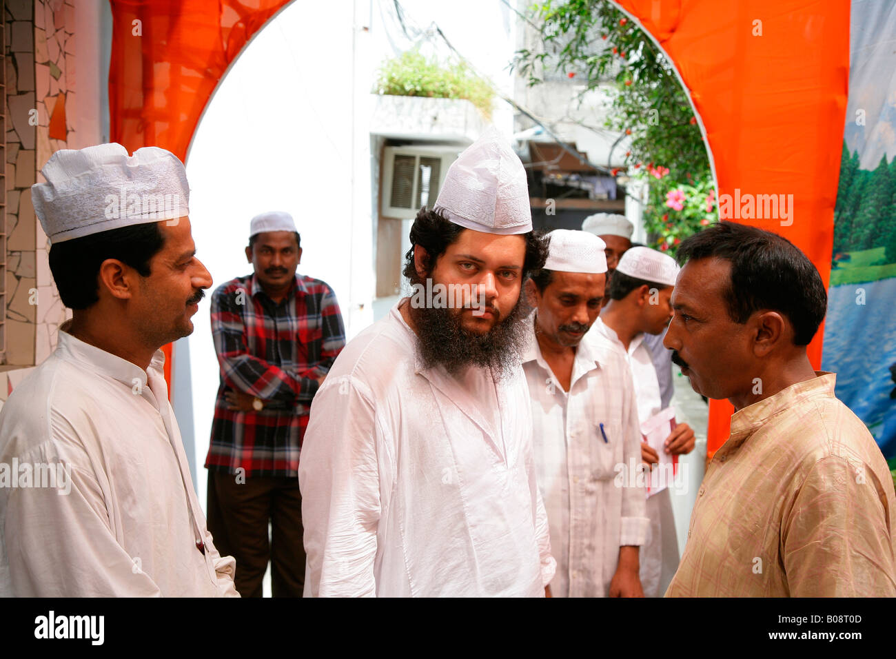 Men, Sufi sheikhs, Bareilly, Uttar Pradesh, India, Asia Stock Photo